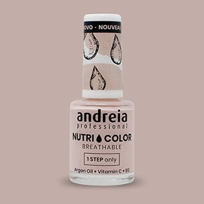 Andreia Professional NutriColor Breathable Nail Polish Vegan and Cruelty-Free DIY Nail Art with Long Lasting Gloss
