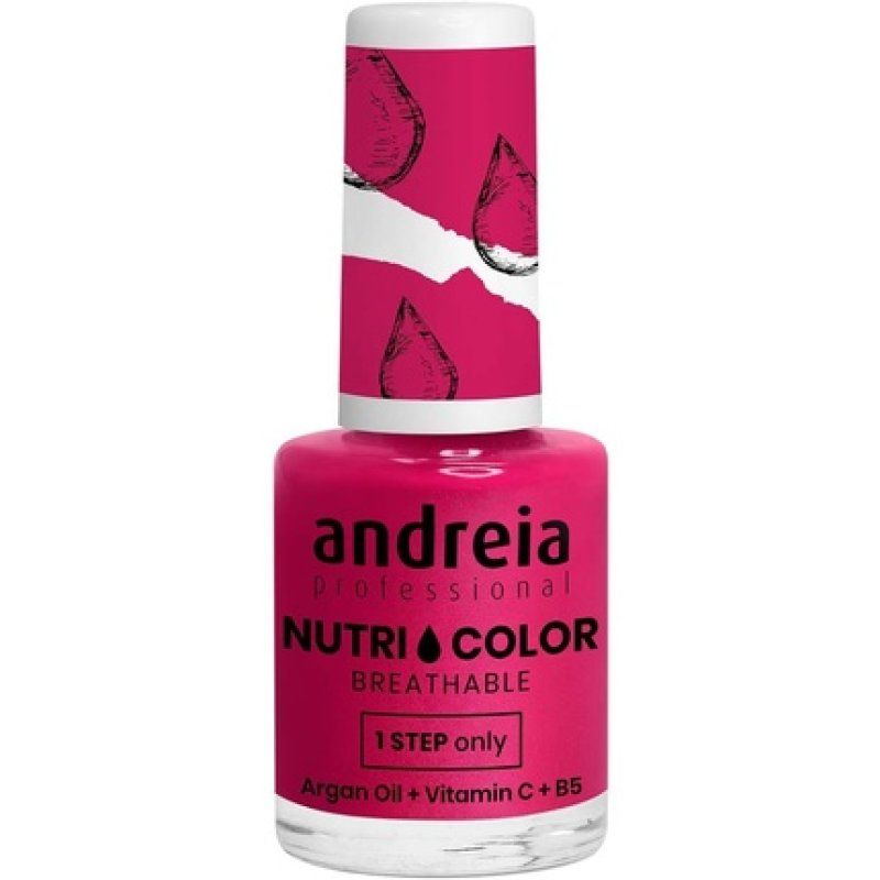 Andreia Professional NutriColor Breathable Nail Polish Vegan and Cruelty-Free DIY Nail Art with Long Lasting Gloss