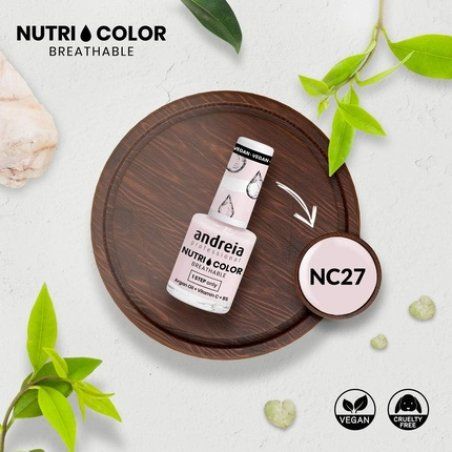 Andreia Professional NutriColor Breathable Nail Polish Vegan and Cruelty-Free DIY Nail Art with Long Lasting Gloss
