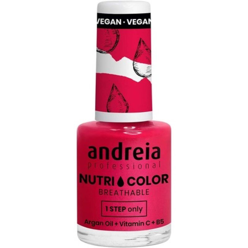 Andreia Professional NutriColor Breathable Nail Polish Vegan and Cruelty-Free DIY Nail Art with Long Lasting Gloss