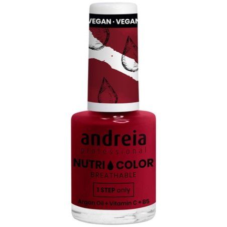 Andreia Professional NutriColor Breathable Nail Polish Vegan and Cruelty-Free Nail Art Polish with Long-Lasting Glossy