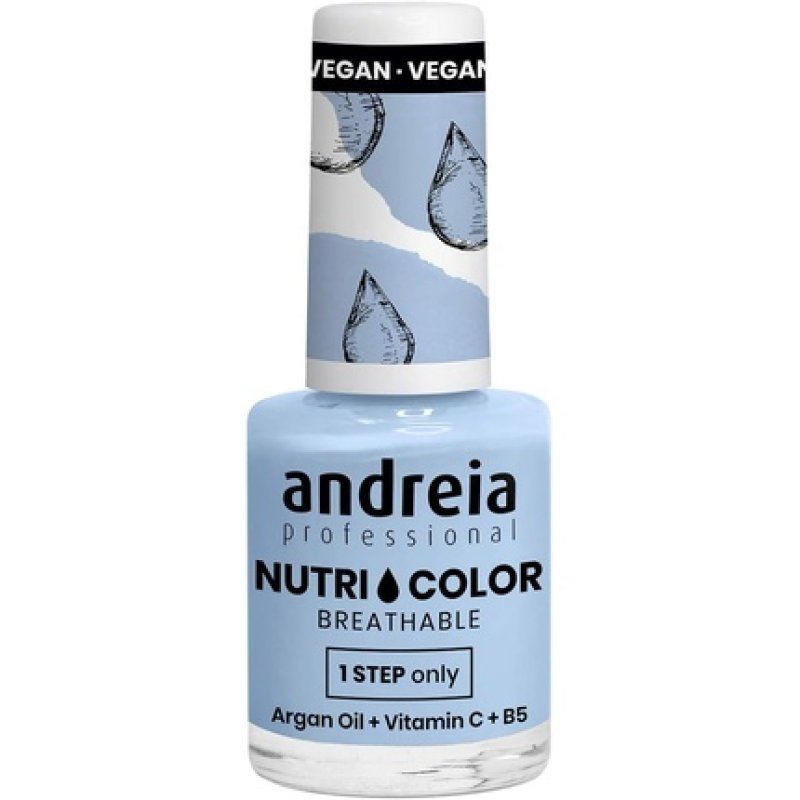 Andreia Professional NutriColor Breathable Nail Polish Vegan and Cruelty-Free DIY Nail Art with Long Lasting Gloss