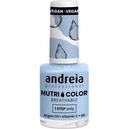 Andreia Professional NutriColor Breathable Nail Polish Vegan and Cruelty-Free DIY Nail Art with Long Lasting Gloss