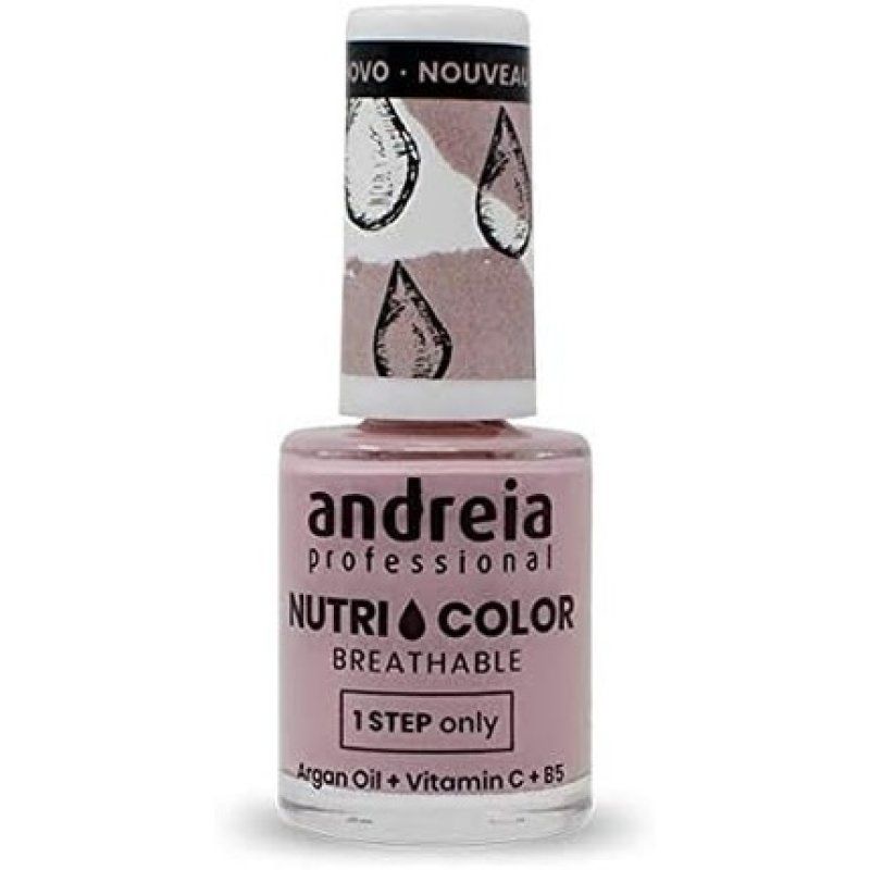Andreia Professional NutriColor Breathable Nail Polish Vegan and Cruelty-Free DIY Nail Art with Long Lasting Gloss