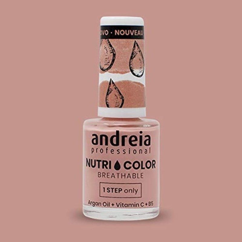 Andreia Professional NutriColor Breathable Nail Polish Vegan and Cruelty-Free Nail Art Polish with Long-Lasting Glossy