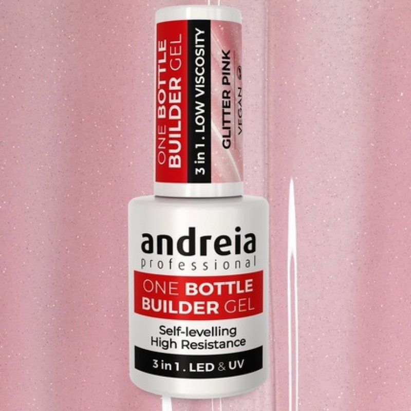 Andreia Professional Gel Builder Nail Construction Triphasic 3 in 1 Low Viscosity LED & UV Builder Gel in a Bottle Nail