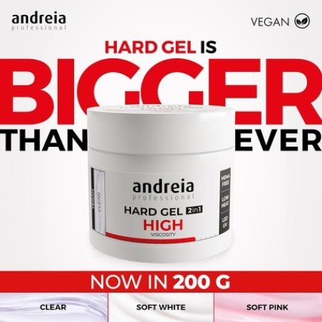 Andreia Professional Hard Nail Gel Biphasic 2 in 1 LED & UV Nail Builder