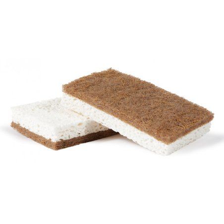 Perfetto 13960 sponge Rectangular Cellulose, Coconut, Fiber Beige, Brown 2 pc(s)