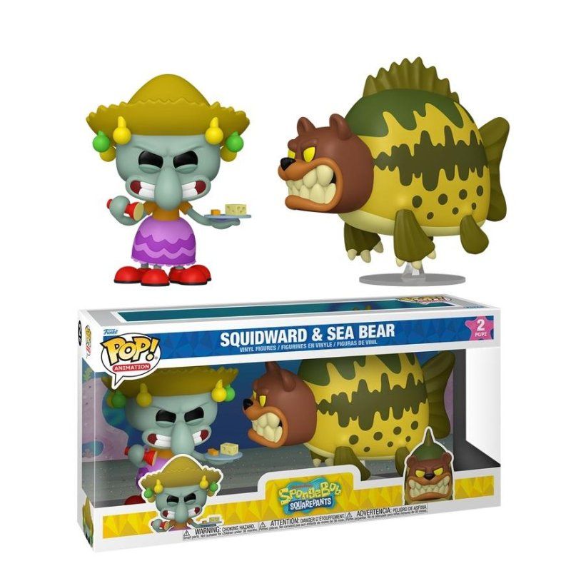 BOB L'EPONGE - POP Animation - 2 Pack Squidward & Sea Bear