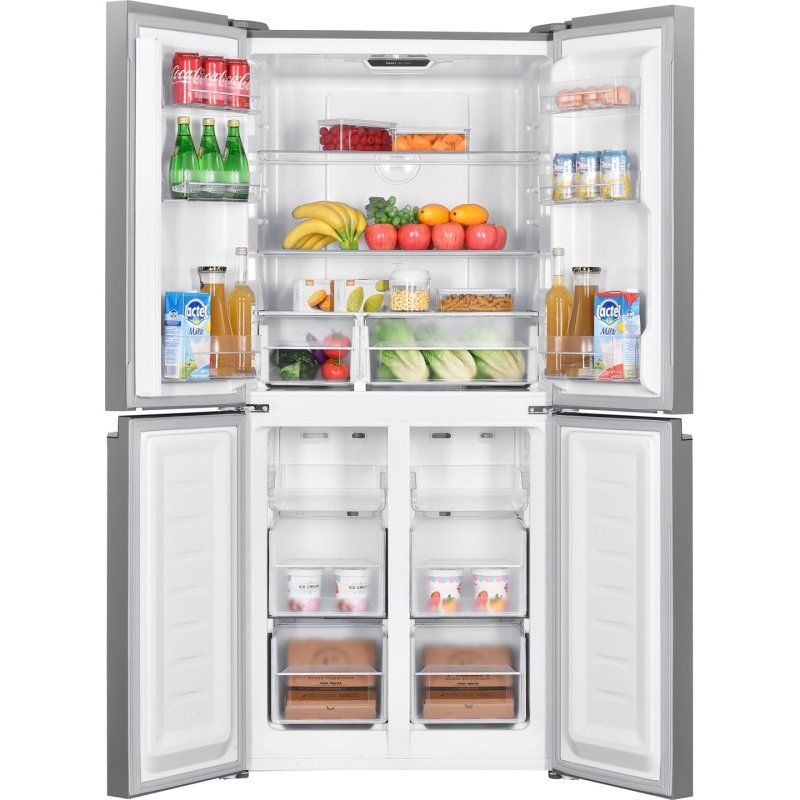 Beko GNO4031GS frigo américain Pose libre 421 L Noir, Gris
