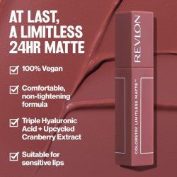 Revlon Colorstay Limitless Matte Lipstick Vegan Formula Nonsmudgeproof