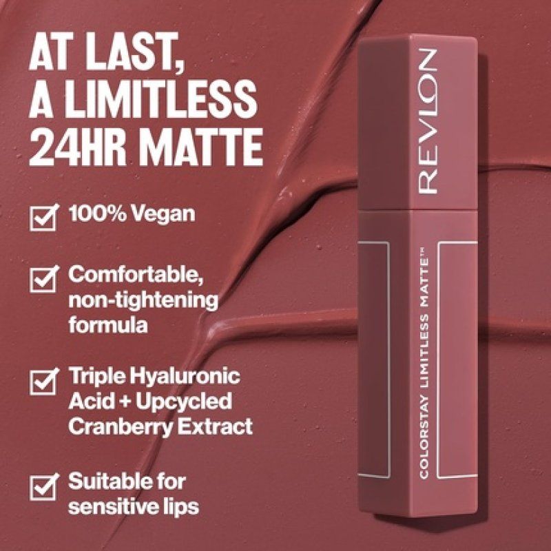 Revlon Colorstay Limitless Matte Lipstick Vegan Formula Nonsmudgeproof