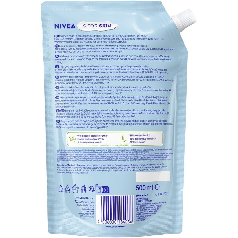 NIVEA Creme Soft 500 ml Savon liquide