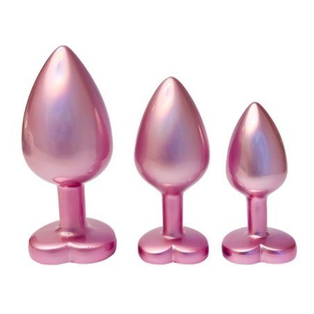 Dream Toysset Gleaming Love Plug Anal Plug Pearl Pink 3 Pieces