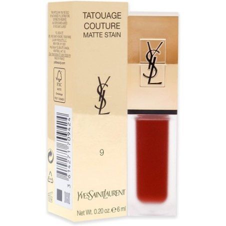 YSL Tatouage Couture Matte Red Lip Stain 9 Grenat No Rules 6ml