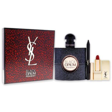 Yves Saint Laurent Black Opium 50ml Eau de Parfum with Eye Pencil and Rouge Pour Couture No. 1