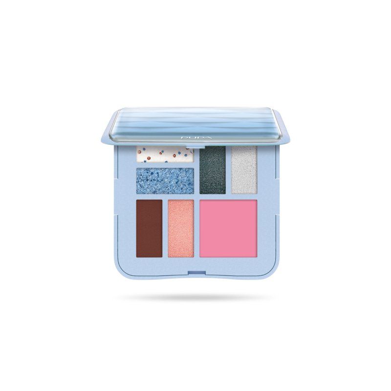 Pupa Wave Cosmetic Bag 002 Light Blue Face and Eyes with Mirror 8g