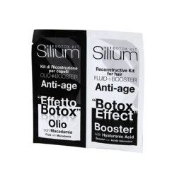 Carma Italia Silium Botox Reconstruction Kit For Hair Antiaging Botox Effect 2 Sachets Of 12 Ml Oil And Booster