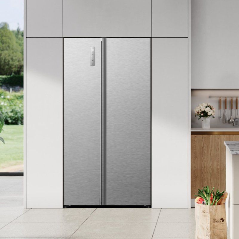 Hisense RS3P538NAIE frigo américain Encadré/Autoportant 534 L Acier inoxydable