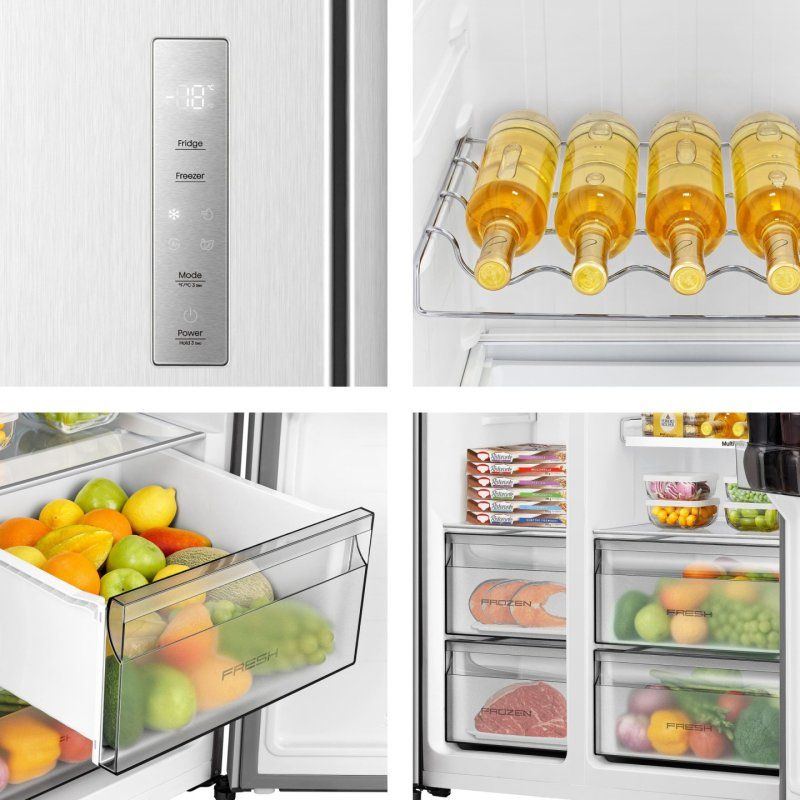 Hisense RS3P538NAIE side-by-side refrigerator Built-in/Freestanding 534 L Stainless steel