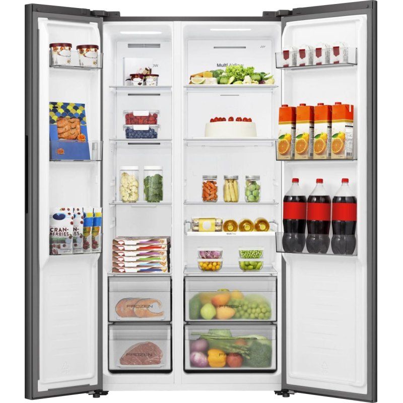 Hisense RS3P558NEFC frigo américain Pose libre 544 L Noir