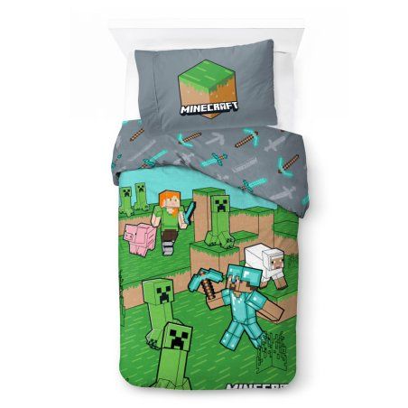 Bed Linen - Adult Size 140 x 200 cm - Minecraft Animals & Mobs (1029637)