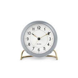 Arne Jacobsen - Station Table Clock - Ø11 cm - Grey & White