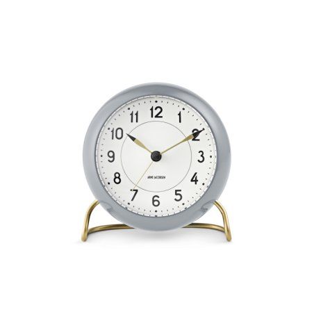 Arne Jacobsen - Station Table Clock - Ø11 cm - Grey & White