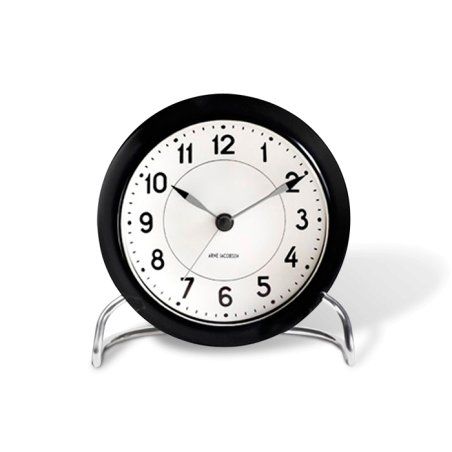 Arne Jacobsen - Station Table Clock - Ø11 cm - Black & White