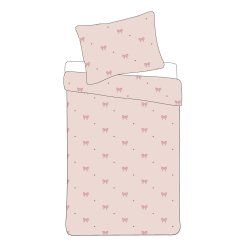 Bed Linen - Adult Size 140 x 200 cm - Pink Bow (1029587)