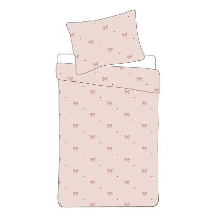 Bed Linen - Adult Size 140 x 200 cm - Pink Bow (1029587)