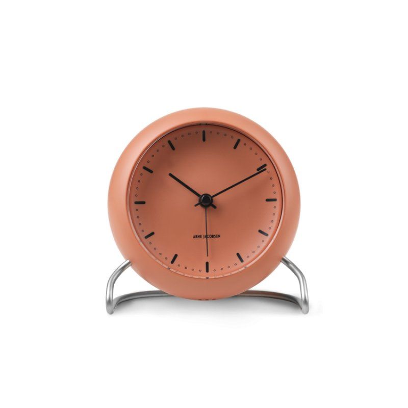 Arne Jacobsen Watches City Hall Alarm Mat Réveil mécanique Orange