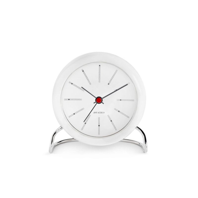 Arne Jacobsen - Bankers Table Clock - Ø11 cm - White