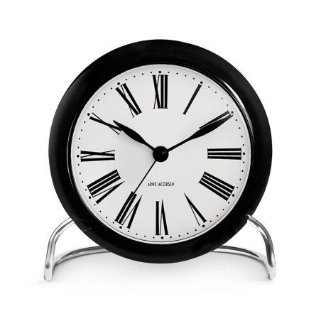 Arne Jacobsen - Roman Table Clock - Ø11 cm - White & Black