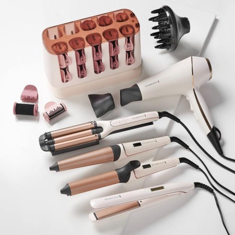 STOCKJBE1 - Remington Proluxe Electric Heated Rollers with OptiHeat Technology 20 Velvet Flocked Rollers - 8 Medium 25mm and 12