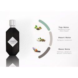 Khadlaj Onyx Silver Eau De Parfum 100ml Unisex Spicy Woody Amber Fragrance