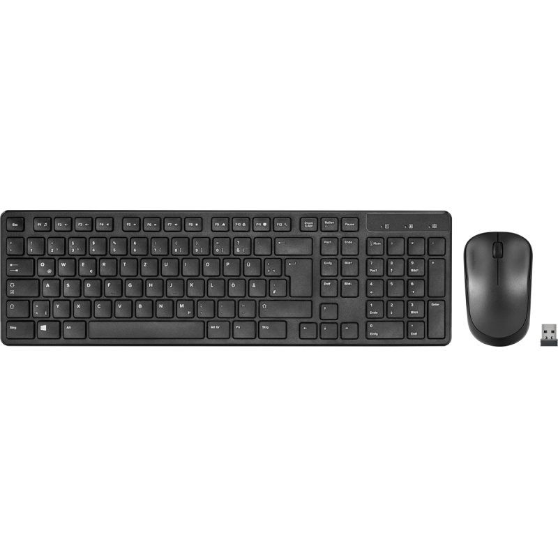 SPEEDLINK SIGNIUM Deskse- Wireless keyboard Mouse included RF Wireless QWERTZ German Black