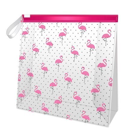 Killys Transparent Cosmetic Bag With Flamingos