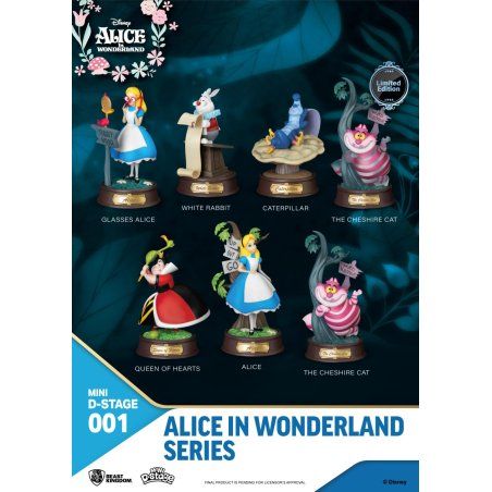 ALICE AU PAYS DES MERVEILLES - Mini D-Stage -Pack de 6 Statuettes 10cm
