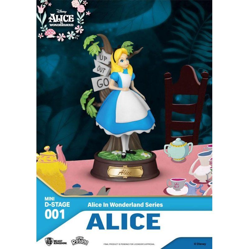 ALICE AU PAYS DES MERVEILLES - Mini D-Stage -Pack de 6 Statuettes 10cm