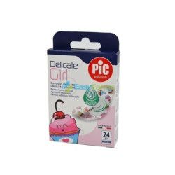 Pic Pic Delicate Girl Adhesive Dressings 24 Pieces Medium Size 19 X 72 Mm