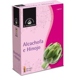 El Naturalista Artichoke Fennel 20 Vials - Helps Eliminate Fluids and Regulate Transit
