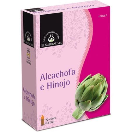 El Naturalista Artichoke Fennel 20 Vials - Helps Eliminate Fluids and Regulate Transit