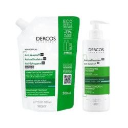 Vichy Dercos Antidandruff Shampoo For Normal To Oily Hair Set 2 Pieces 390ml