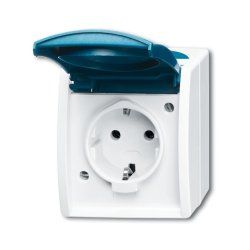 Busch-Jaeger 2083-0-0818 socket-outlet CEE 7/3 Blue, White