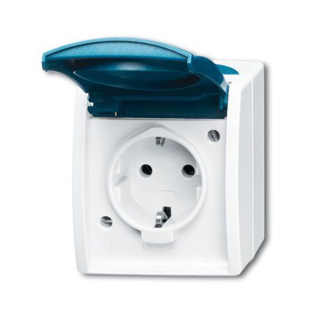 Busch-Jaeger 2083-0-0818 socket-outlet CEE 7/3 Blue, White