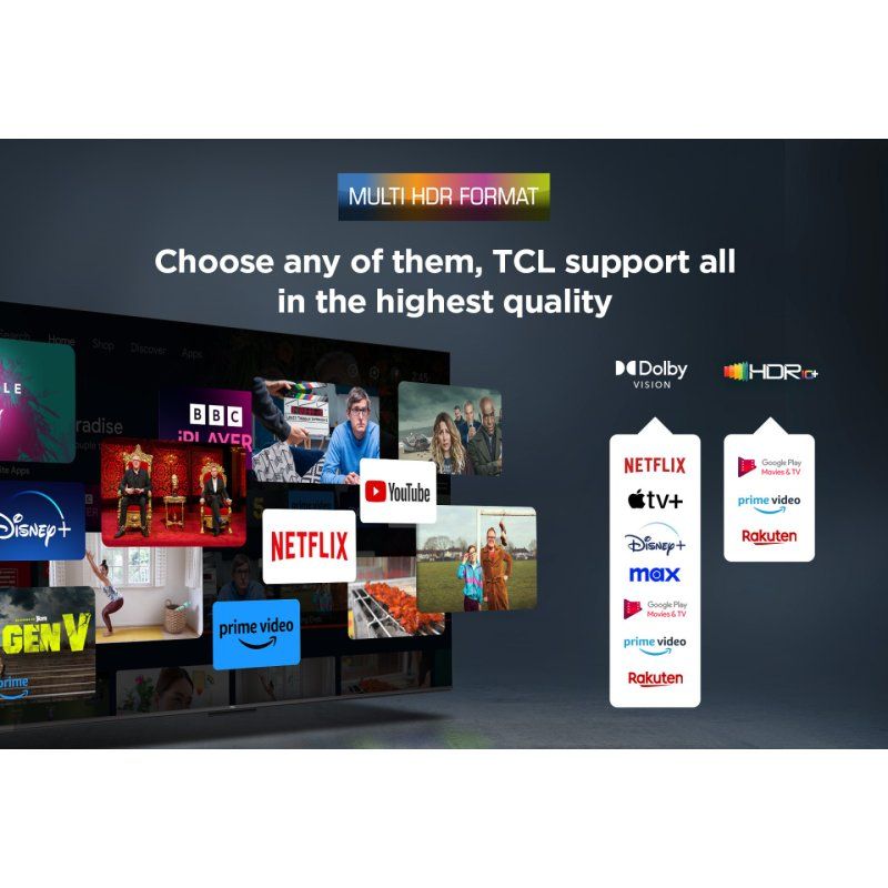 TCL V6C 65V6C TV 165.1 cm (65") 4K Ultra HD Smart TV Wi-Fi Metallic 280 cd/m²