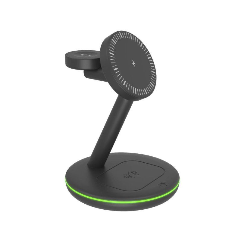 Adap ICY BOX Quick Charge Wireless 3-in-1 AC black