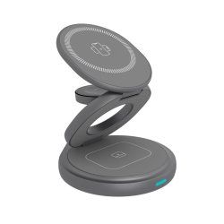 Adap ICY BOX Quick Charge Wireless 3-in-1 AC grey