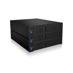 ICY BOX IB-573SSK-12G 8.89 cm (3.5") Backplane Black